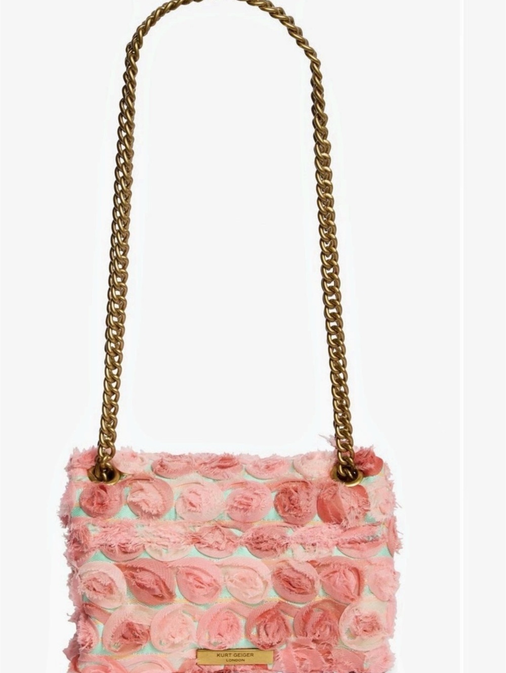Kurt Geiger Mini Soft Kensington Pink Floral Crossbody Bag NWT - Picture 2 of 9